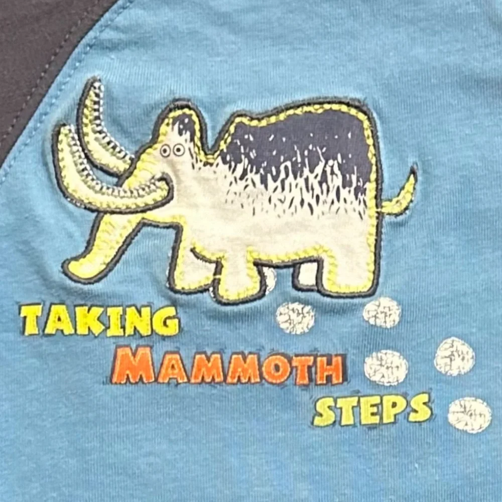 💞 New Baby & Toddler Boy Size 3 Months “Taking Mammoth Steps” Onesie Bodysuit